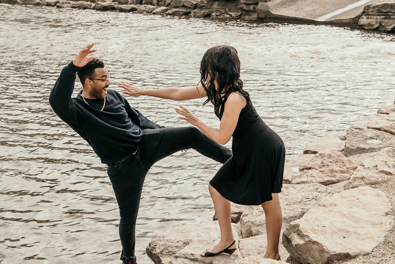 Couple having fun