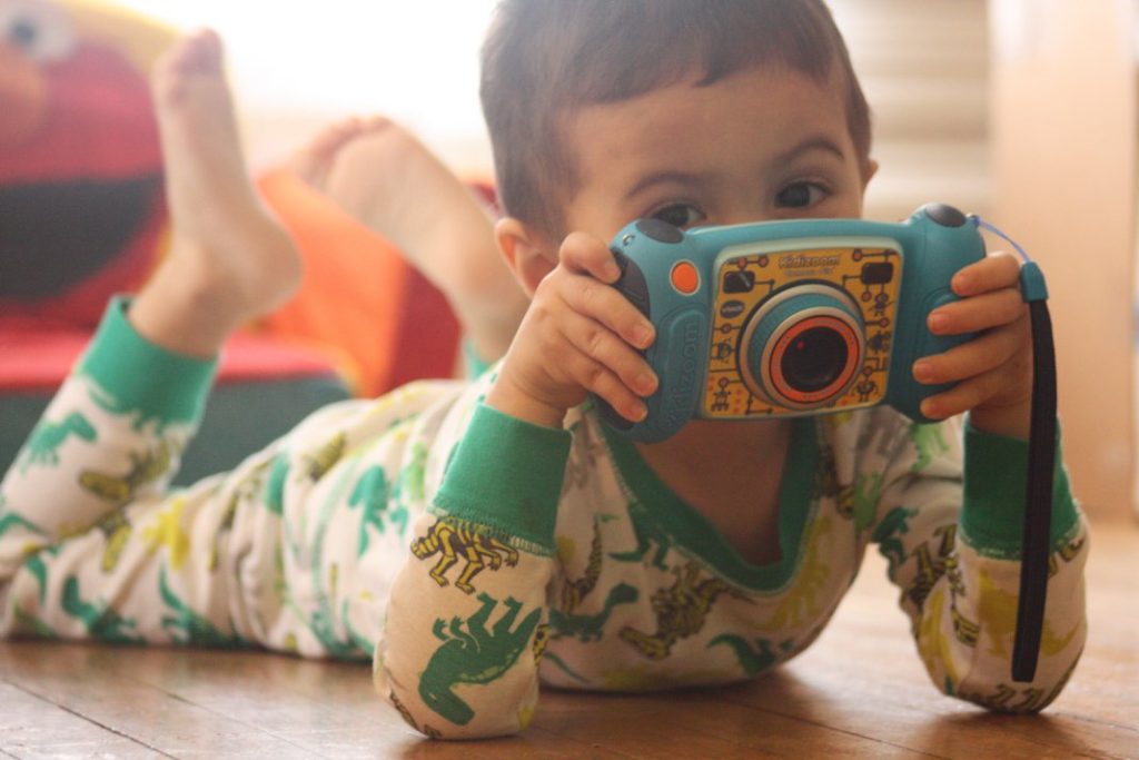 The VTech Kidizoom is a great toy to take on walks so your child can take pictures of nature!