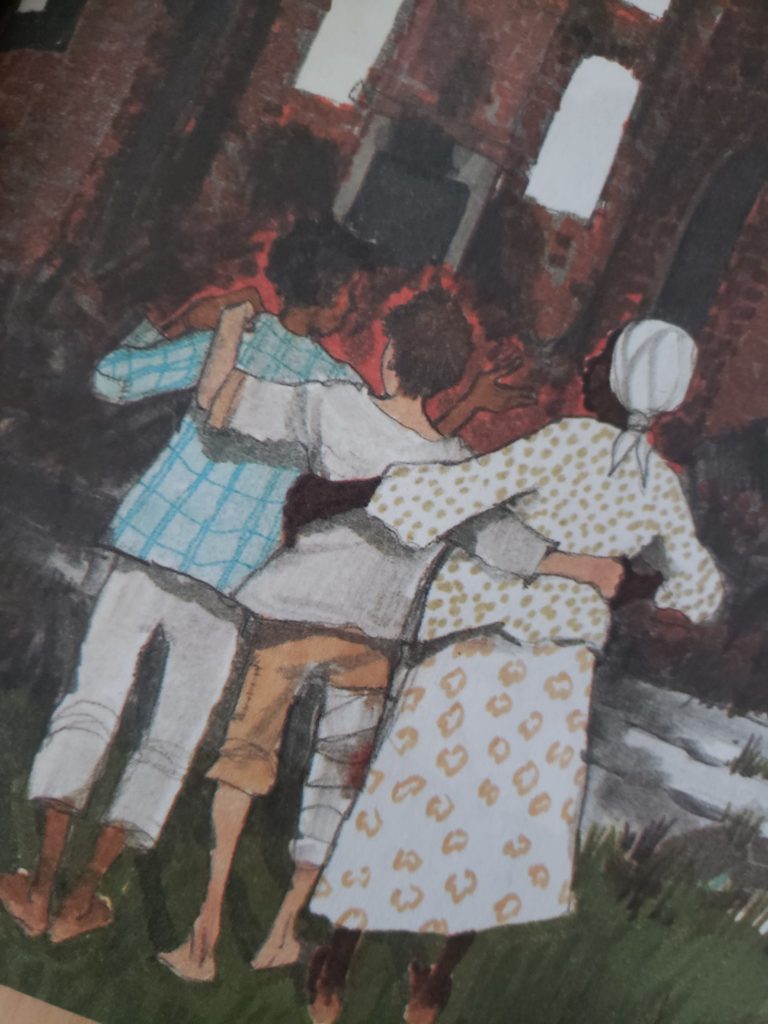 Illustration from Pink and Say