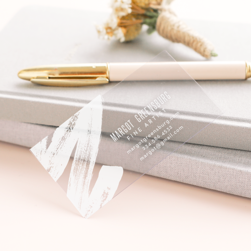 Clear business cards